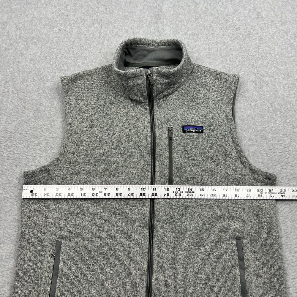 Patagonia Better Sweater Vest Mens Large Gray Heathered Knit Full Zip LOGO 25881 - Picture 8 of 12